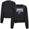 Utah Jazz Levelwear Women's Judd Bloop Cropped Sweatshirt - Black - Front View