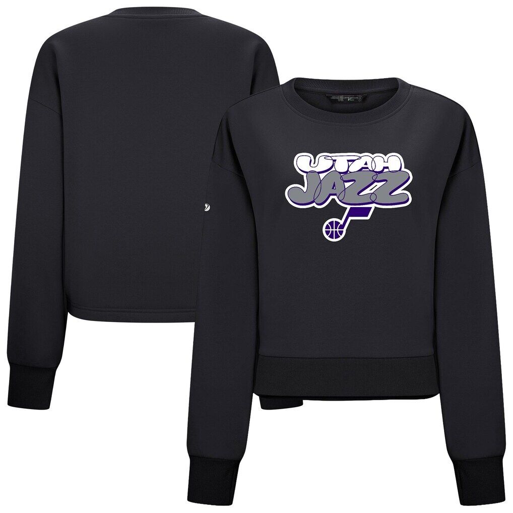 Utah Jazz Levelwear Women's Judd Bloop Cropped Sweatshirt