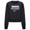 Utah Jazz Levelwear Women's Judd Bloop Cropped Sweatshirt - Black - Side View