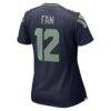 12s Seattle Seahawks Nike Women's Team Game Jersey - College Navy - Detail View