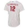 Kyle Schwarber Philadelphia Phillies Nike Youth Home Replica Jersey - White - Detail View