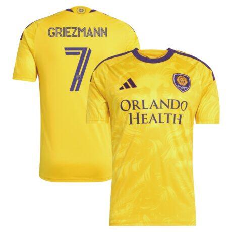 Antoine Griezmann Orlando City SC adidas 2026 Sunken Treasure Kit Replica Jersey - Yellow - Front View