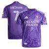Antoine Griezmann Orlando City SC adidas 2025 Perfect Storm On-Field Authentic Jersey - Purple - Front View