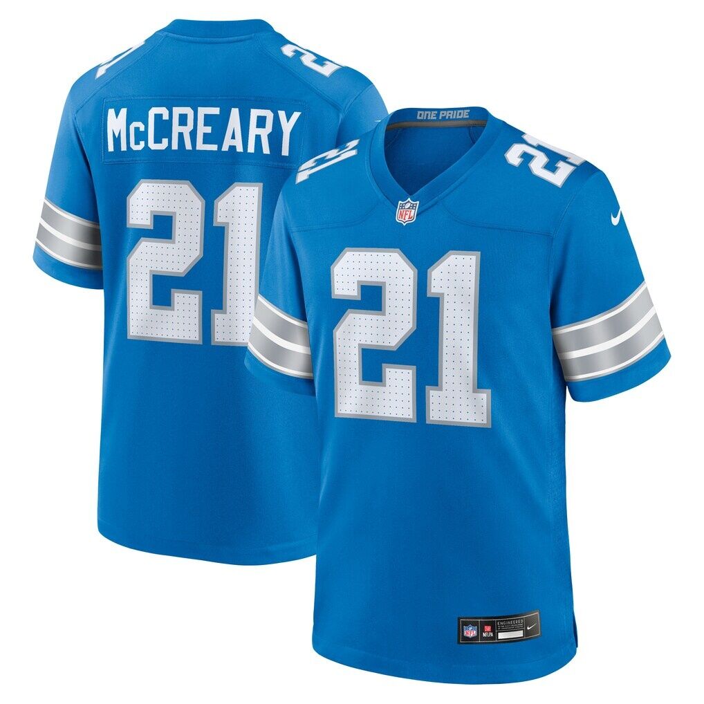 Roger McCreary Detroit Lions Nike Team Game Jersey