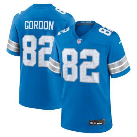 Thomas Gordon Detroit Lions Nike Team Game Jersey - Blue - Front View
