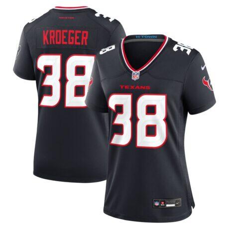 Kai Kroeger Houston Texans Nike Women's Team Game Jersey - Navy - Front View
