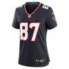 Foster Moreau Houston Texans Nike Women's Team Game Jersey - Navy - Side View