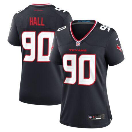 Logan Hall Houston Texans Nike Women's Team Game Jersey - Navy - Front View