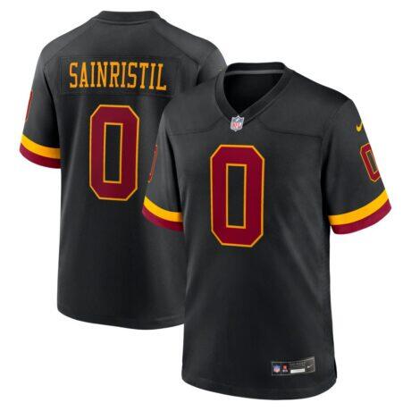 Mike Sainristil Washington Commanders Nike Hail Raiser Alternate Game Jersey - Black - Front View