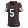 Quincy Williams Cleveland Browns Nike Women's Team Game Jersey - Brown - Side View