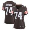 Elgton Jenkins Cleveland Browns Nike Women's Team Game Jersey - Brown - Front View