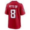 Kyle Pitts Sr. Atlanta Falcons Nike Game Jersey - Red - Detail View