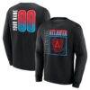 Atlanta Dream Home Court Pop Personalized Name & Number Sweatshirt - Black - Front View