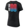 Atlanta Dream Women's Home Court Pop Personalized Name & Number V-Neck T-Shirt - Black - Detail View