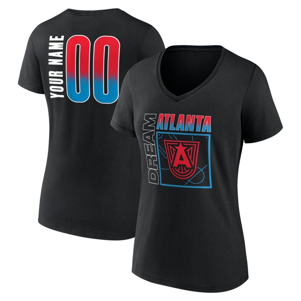 Atlanta Dream Women's Home Court Pop Personalized Name & Number V-Neck T-Shirt