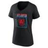 Atlanta Dream Women's Home Court Pop Personalized Name & Number V-Neck T-Shirt - Black - Side View