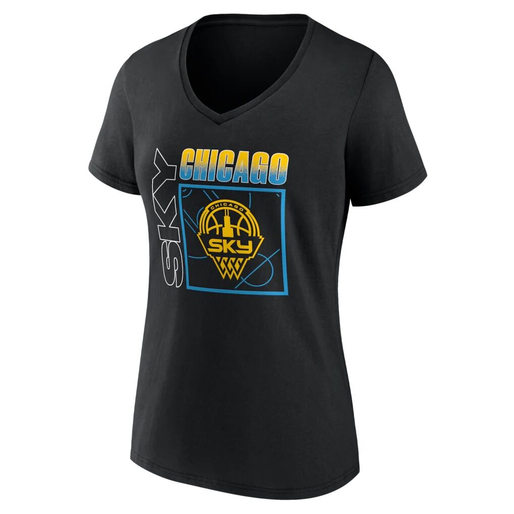 Chicago Sky Women's Home Court Pop Personalized Name & Number V-Neck T-Shirt