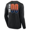 Connecticut Sun Home Court Pop Personalized Name & Number Long Sleeve T-Shirt - Black - Detail View