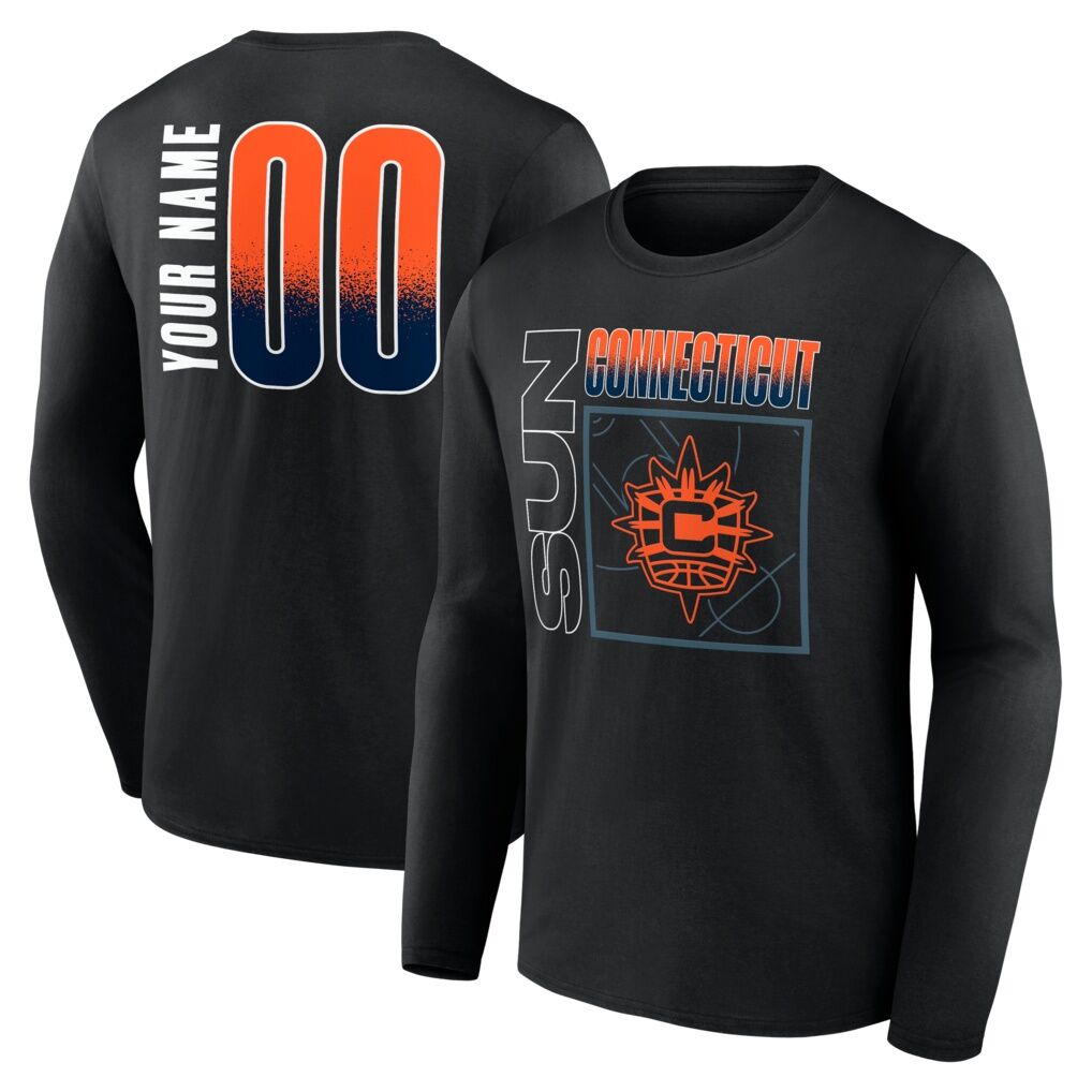Connecticut Sun  Home Court Pop Personalized Name & Number Long Sleeve T-Shirt