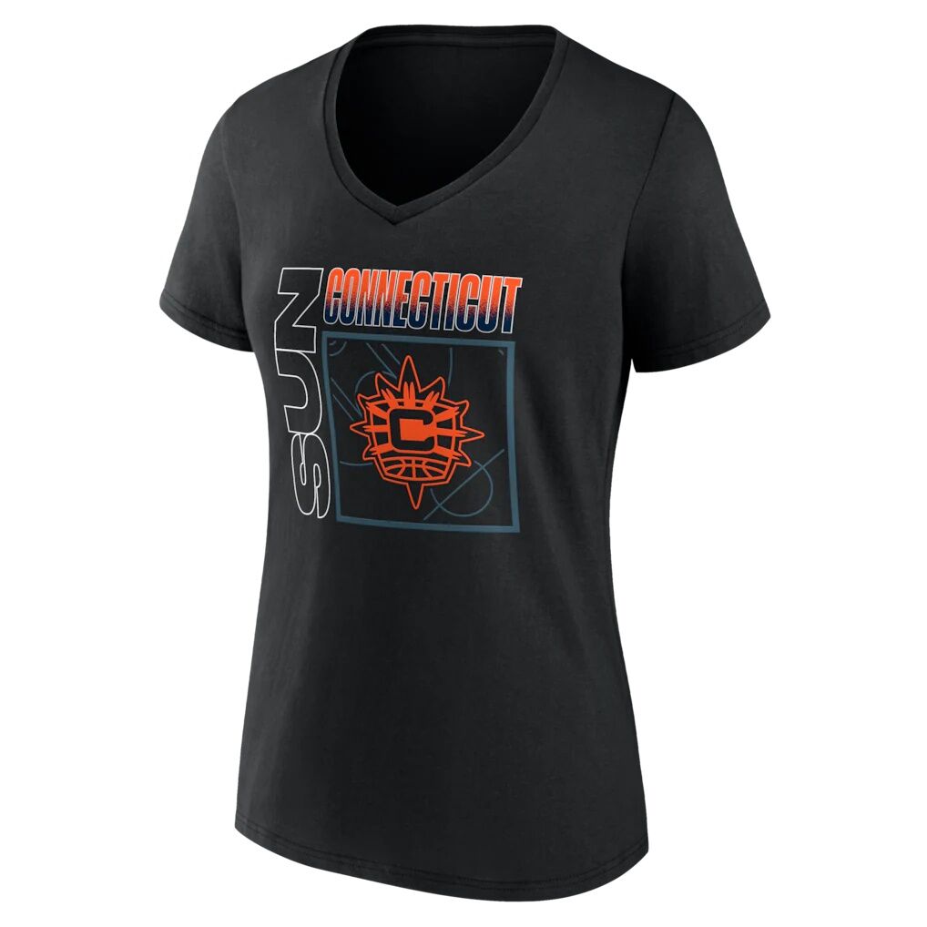 Connecticut Sun Women's Home Court Pop Personalized Name & Number V-Neck T-Shirt