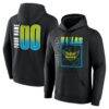 Dallas Wings Home Court Pop Personalized Name & Number Hoodie - Black - Front View