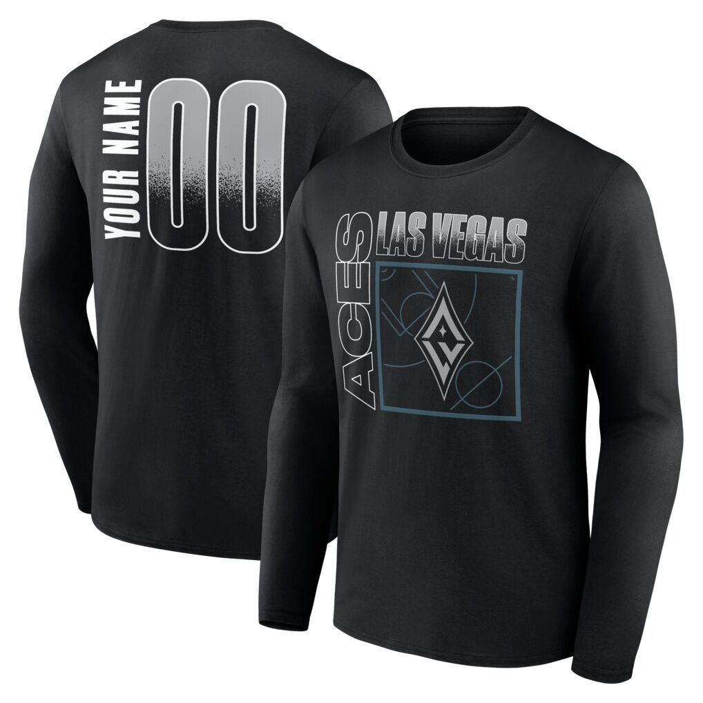 Las Vegas Aces  Home Court Pop Personalized Name & Number Long Sleeve T-Shirt