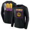 Los Angeles Sparks Home Court Pop Personalized Name & Number Long Sleeve T-Shirt - Black - Front View
