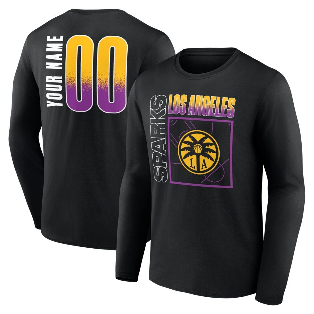 Los Angeles Sparks  Home Court Pop Personalized Name & Number Long Sleeve T-Shirt