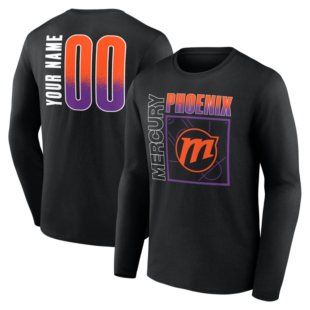 Phoenix Mercury  Home Court Pop Personalized Name & Number Long Sleeve T-Shirt
