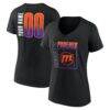 Phoenix Mercury Women's Home Court Pop Personalized Name & Number V-Neck T-Shirt - Black - Front View