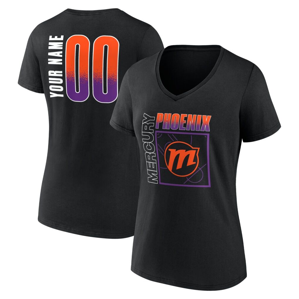 Phoenix Mercury Women's Home Court Pop Personalized Name & Number V-Neck T-Shirt