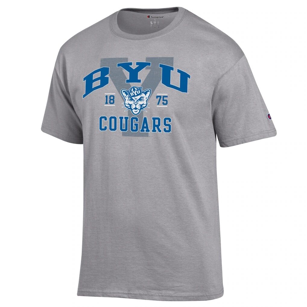 BYU Cougars Champion Varsity T-Shirt - Heather Gray