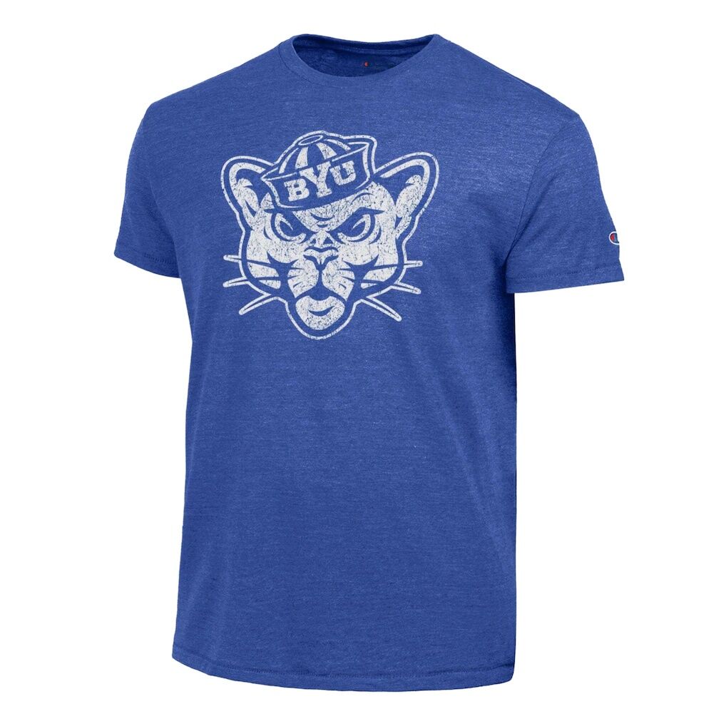 BYU Cougars Champion Vintage Triumph Tri-Blend T-Shirt - Royal
