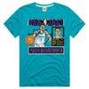 Kon Knueppel Charlotte Hornets Homage NBA Jam Tri-Blend T-Shirt - Teal - Front View