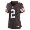 Shedeur Sanders Cleveland Browns Nike Women's Team Game Jersey - Brown - Side View