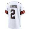 Shedeur Sanders Cleveland Browns Nike Game Jersey - White - Detail View