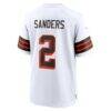 Shedeur Sanders Cleveland Browns Nike Alternate Game Jersey - White - Detail View