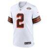 Shedeur Sanders Cleveland Browns Nike Alternate Game Jersey - White - Side View