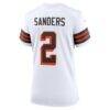 Shedeur Sanders Cleveland Browns Nike Women's Alternate Game Jersey - White - Detail View