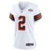 Shedeur Sanders Cleveland Browns Nike Women's Alternate Game Jersey - White - Side View