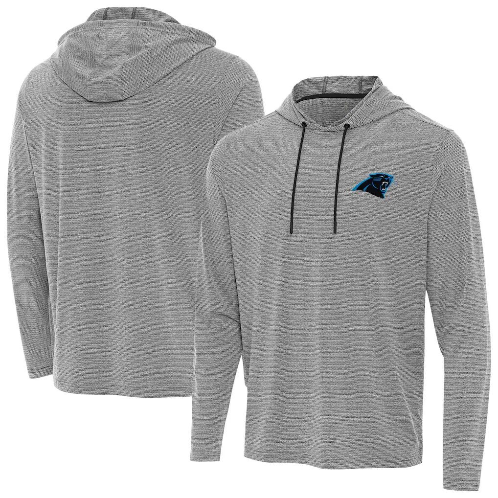Carolina Panthers Antigua Changeover Hoodie - Heather Black