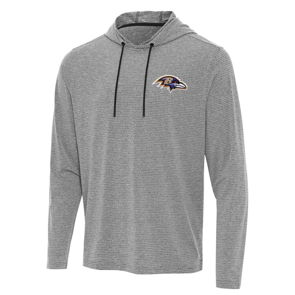 Baltimore Ravens Antigua Changeover Hoodie - Heather Black