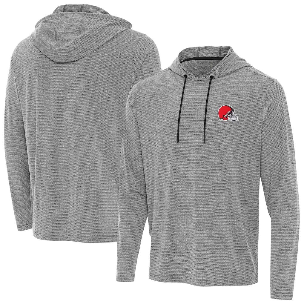 Cleveland Browns Antigua Changeover Hoodie - Heather Black