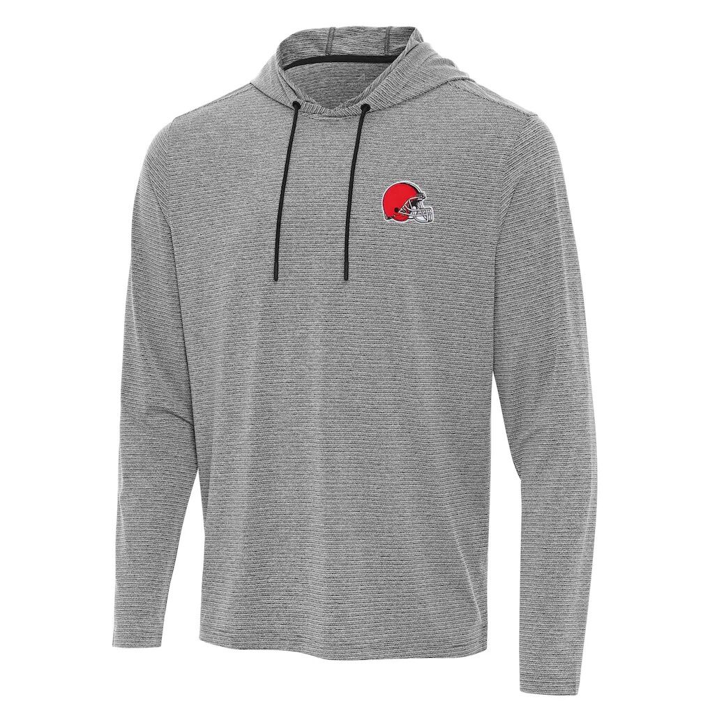 Cleveland Browns Antigua Changeover Hoodie - Heather Black