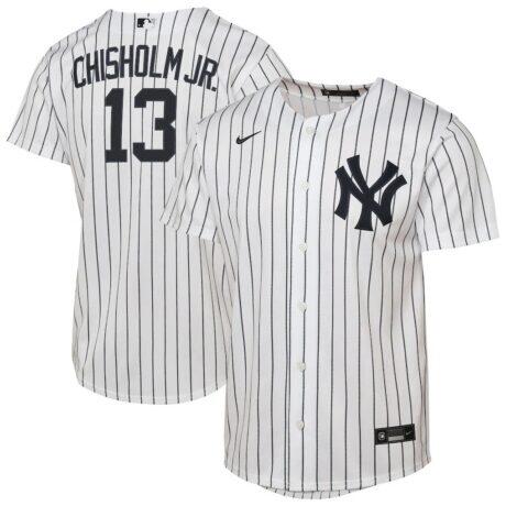 Jazz Chisholm Jr. New York Yankees Nike Youth Home Replica Jersey - White - Front View
