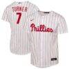 Trea Turner Philadelphia Phillies Nike Youth Home Replica Jersey - White - Front View