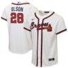Matt Olson Atlanta Braves Nike Youth Home Replica Jersey - White - Front View