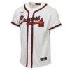 Matt Olson Atlanta Braves Nike Youth Home Replica Jersey - White - Side View