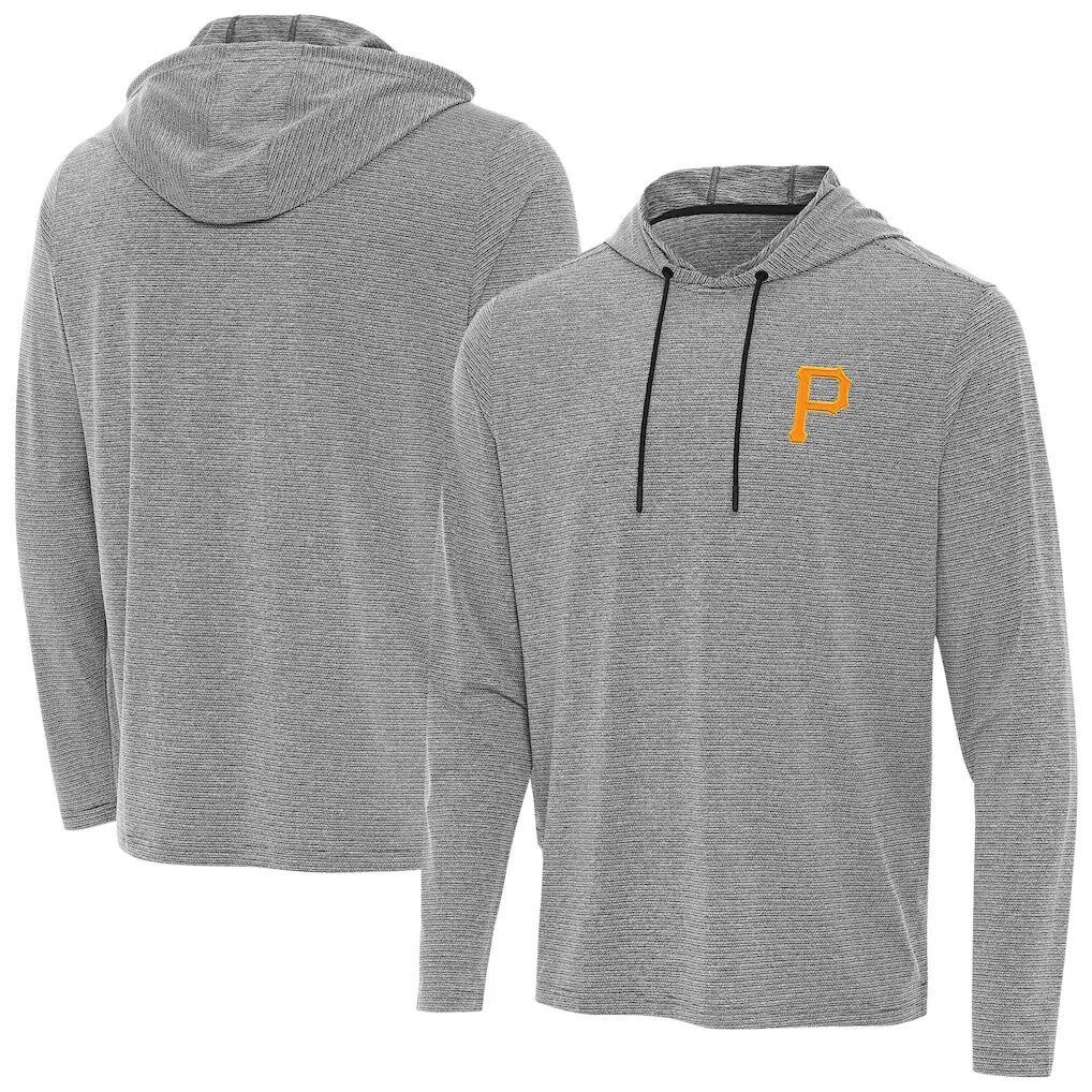 Pittsburgh Pirates Antigua Changeover Hoodie - Heather Black