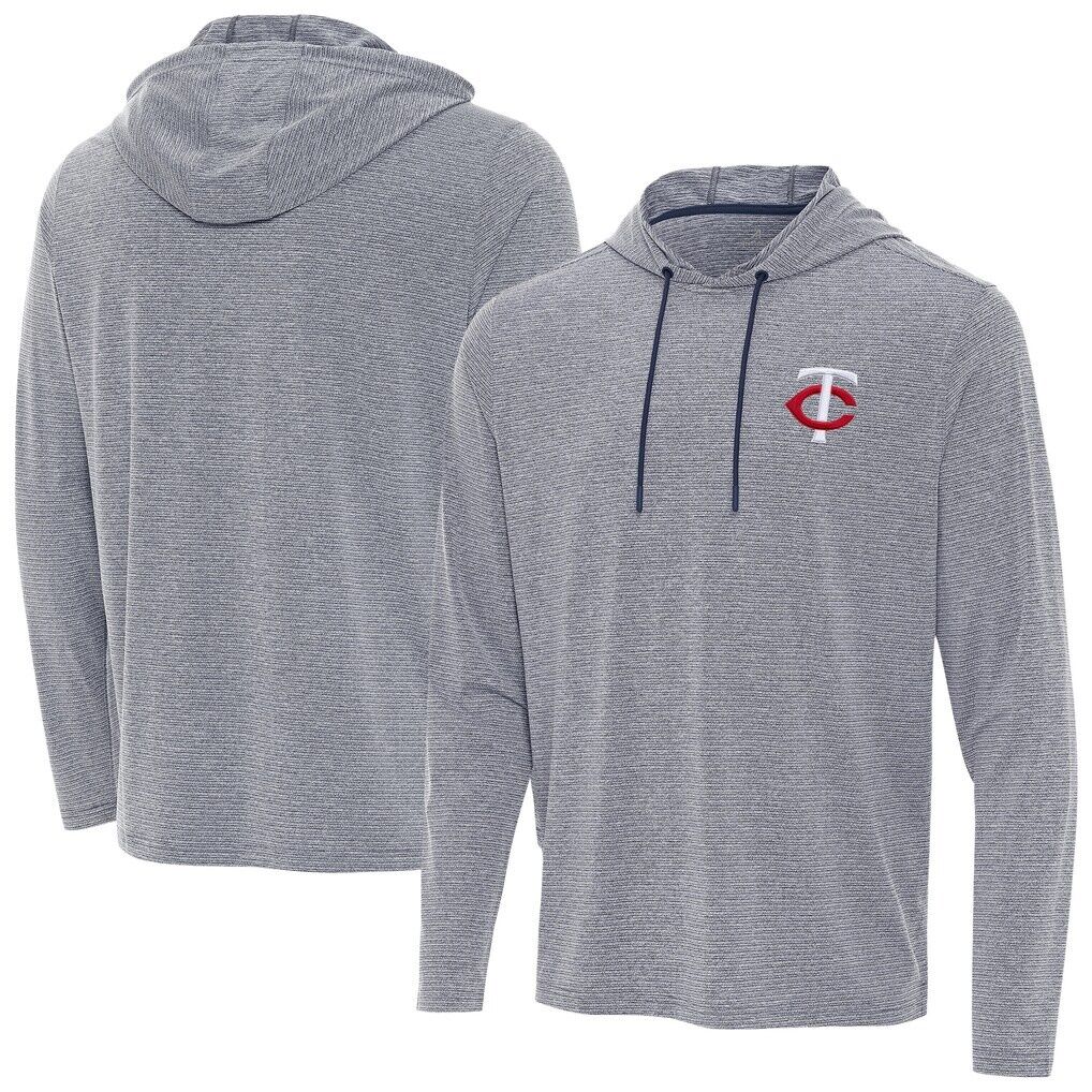 Minnesota Twins Antigua Changeover Hoodie - Heather Navy